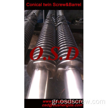 Tungsten Carbide Twin Screw Barrel Κωνική εξώθηση